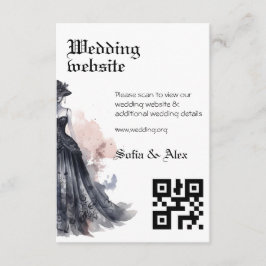 Zwarte gotische jurk bruiloft Enclosure Kaart