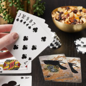 Zwarte gotische kraai en spin pokerkaarten (Insitu)