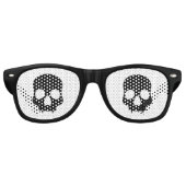 Zwarte gotische schedels retro zonnebril (Voorkant)