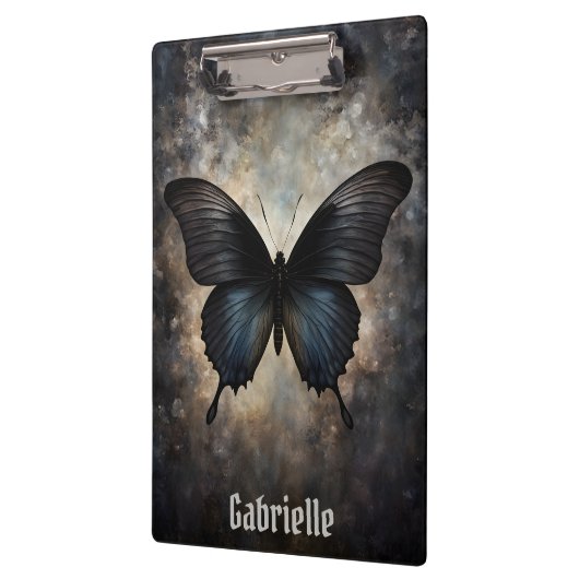 zwarte gotische vlinder klembord (Links)