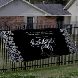 Zwarte Gotische Vrijgezellenfeest Welkom Spandoek