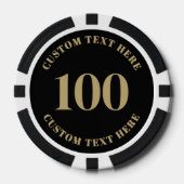 Zwarte Goud 100 Genummerd Poker Chips (Voorkant)