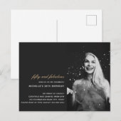 Zwarte Goud 50 en Fabulous Art Deco Foto 50ste Briefkaart (Voorkant / Achterkant)