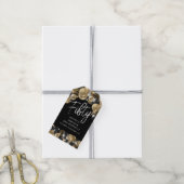 Zwarte Goud 50ste Verjaardag Cadeaulabel (Met Touw)