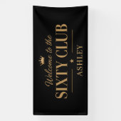 Zwarte Goud 60e Verjaardag Welkom Spandoek (Verticaal)