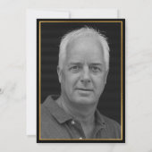 Zwarte goud 65e verjaardagsfoto kaart (Achterkant)