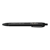 Zwarte goud aangepaste monogram naam script inkt pen (Bodem)