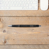 Zwarte goud aangepaste monogram naam script pen