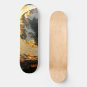 Zwarte Goud Abstracte Draaikolk Moderne Maan Persoonlijk Skateboard (Voorkant)