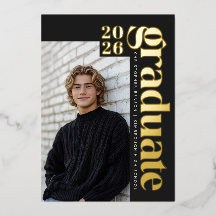 Zwarte Goud Afgestudeerd Zwart Foto Afstuderen Gou