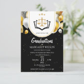 Zwarte Goud afstudeer aankondigingen advocaat Grad (Staand voorkant)