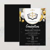 Zwarte Goud afstudeer aankondigingen advocaat Grad (Voorkant / Achterkant)