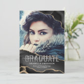 Zwarte Goud Afstudeerfoto Aankondiging (Staand voorkant)