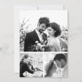 Zwarte Goud Art Deco Fotocollage Bruiloft Save The Date (Achterkant)