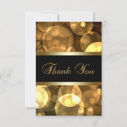 Zwarte goud bedankkaartjes bedankkaart (Voorkant)