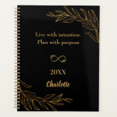 Zwarte goud blad citaat 2026 planner (Voorkant)