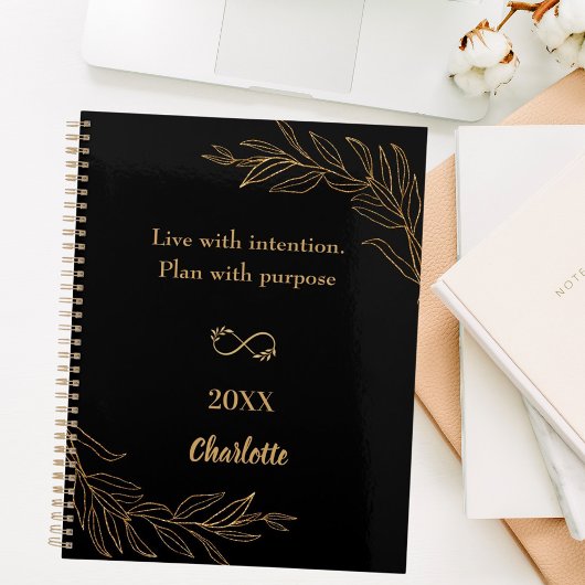 Zwarte goud blad citaat 2026 planner