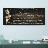 Zwarte Goud Bronzen Spray Tanning Spandoek (Beurs)