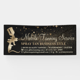 Zwarte Goud Bronzen Spray Tanning Spandoek