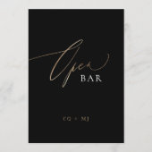 Zwarte Goud Calligrafie 5 x 7 Huwelijk OPEN Bar Bo (Voorkant)