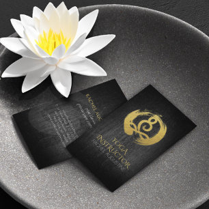 Zwarte Goud Calligrafie Yoga Meditatie ZEN Symbool Visitekaartje