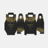Zwarte Goud confetti logo Elegant Gala zakelijk Bedankdoosjes (Uitgevouwen)
