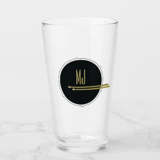 Zwarte Goud Drummer Monogram Glas