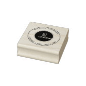 Zwarte Goud Drummer Monogram Rubberstempel (Stempel)