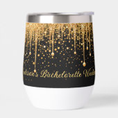 Zwarte Goud Druppelende Glitter Bachelorette Feest (Links)