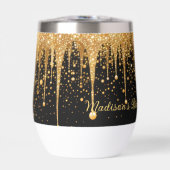 Zwarte Goud Druppelende Glitter Bachelorette Feest (Voorkant)