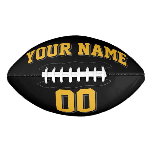 ZWARTE GOUD EN CHARCOAL GRIJS Football (Voorkant)