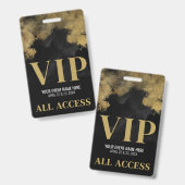 Zwarte Goud Event VIP Badge (Voor- en achterkant)