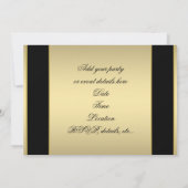 Zwarte Goud Feest Kaart (Achterkant)