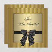 Zwarte Goud Feest Kaart (Voorkant / Achterkant)