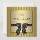 Zwarte Goud Feest Kaart (Voorkant)