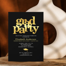 Zwarte goud folie grad feest moderne vette typogra