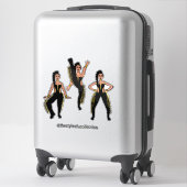 Zwarte Goud Franje Danser #2 Sticker (Koffer)