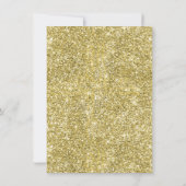 Zwarte Goud Glitter Maskerade Feest Kaart (Achterkant)
