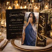 Zwarte Goud Gradiënt Gloeiende Uitnodiging