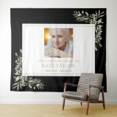 Zwarte Goud Groene Foto Rouwservice Wandkleed (In Situ (horizontaal))