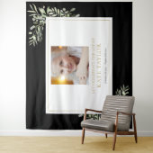 Zwarte Goud Groene Foto Rouwservice Wandkleed (In situ)