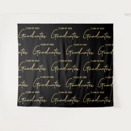 Zwarte Goud Klas van 2025 Afgestudeerden Afstudere Wandkleed