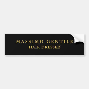 Zwarte Goud Kleur Professionele Trendy Bumpersticker