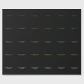 Zwarte Goud Kleur Professionele Trendy Cadeaupapier (Vlak)