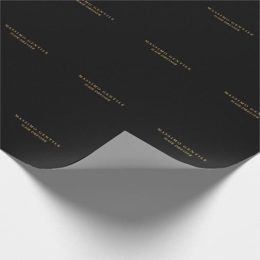 Zwarte Goud Kleur Professionele Trendy Cadeaupapier (Hoek)