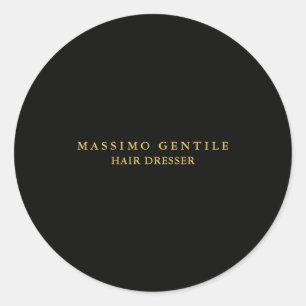 Zwarte Goud Kleur Professionele Trendy Ronde Sticker