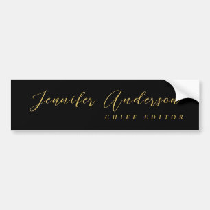 Zwarte Goud Kleuren Professioneel Modieus Modern E Bumpersticker