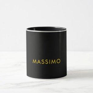 Zwarte Goud Kleuren Professionele Minimalistische Mok