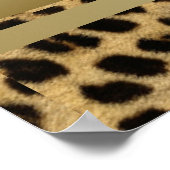 Zwarte Goud Luipaard Verjaardagsfeest Banner Poster (Hoek)
