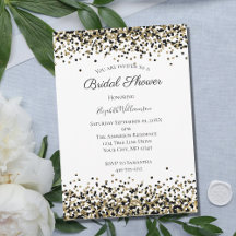 Zwarte Goud Luipaardprint Glitter Bruiloft Feest 